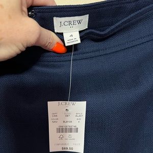 JCrew scalloped edge mock wrap skirt